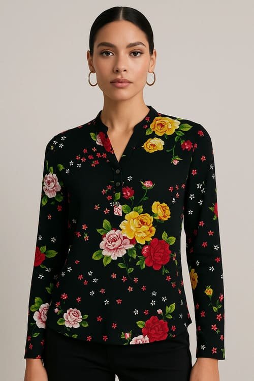 Camisa Viscose Floral