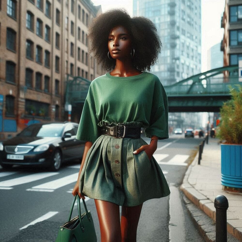 Aposte-em-looks-monocromaticos Mulher usando roupas monocromáticas que são tendência em 2024